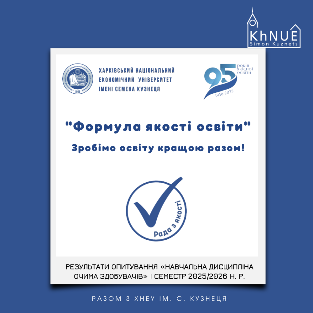 Результати опитування «Навчальна дисципліна очима здобувачів» І семестр 2025/2026 н. р.