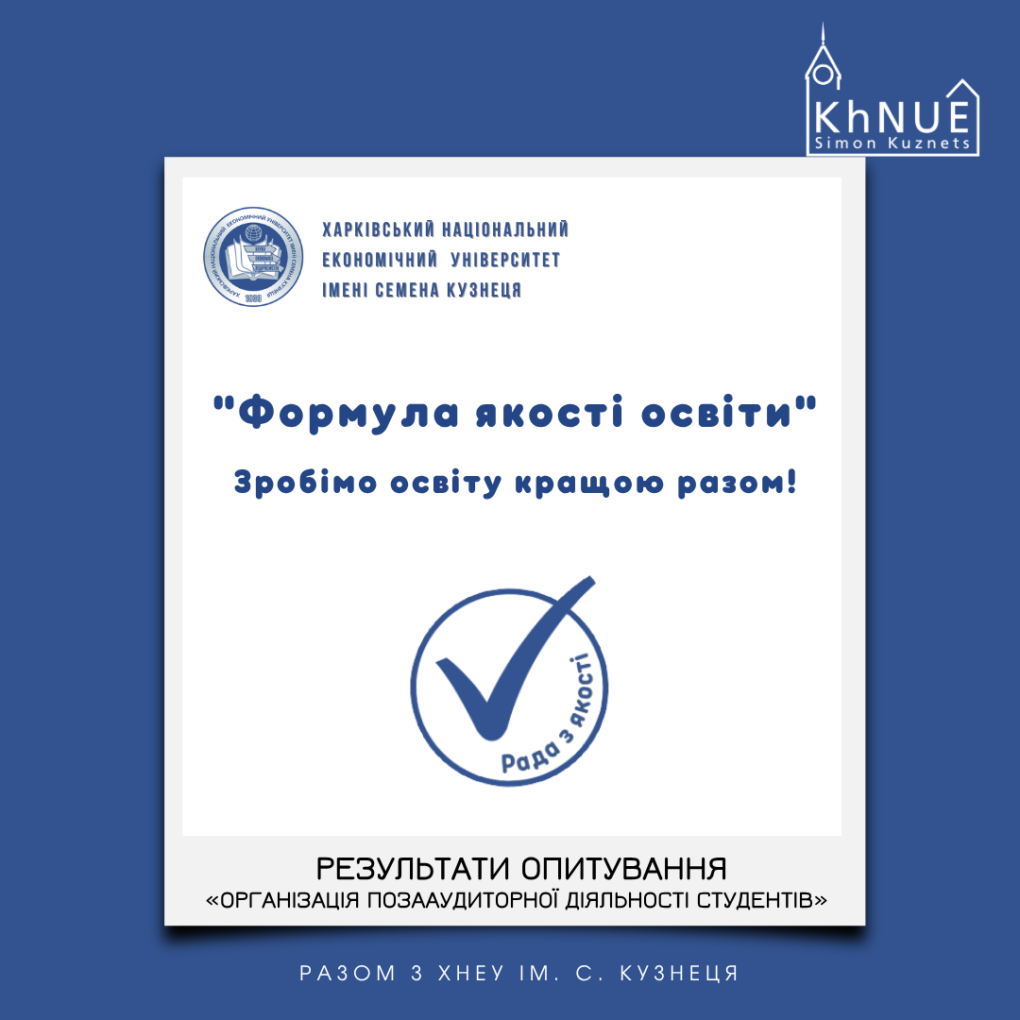 Результати опитування «Організація позааудиторної діяльності студентів»